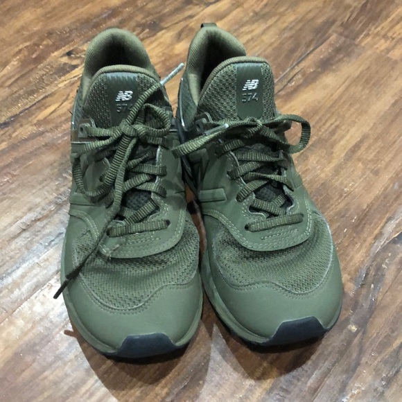 forest green sneakers